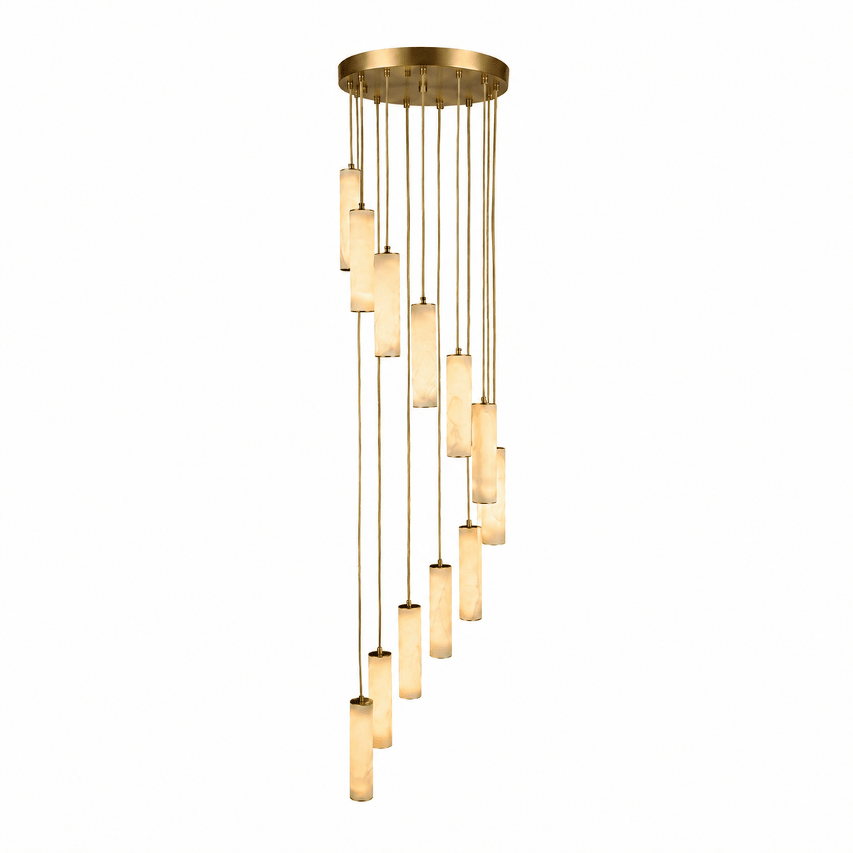 Column Alabaster Staircase Chandelier