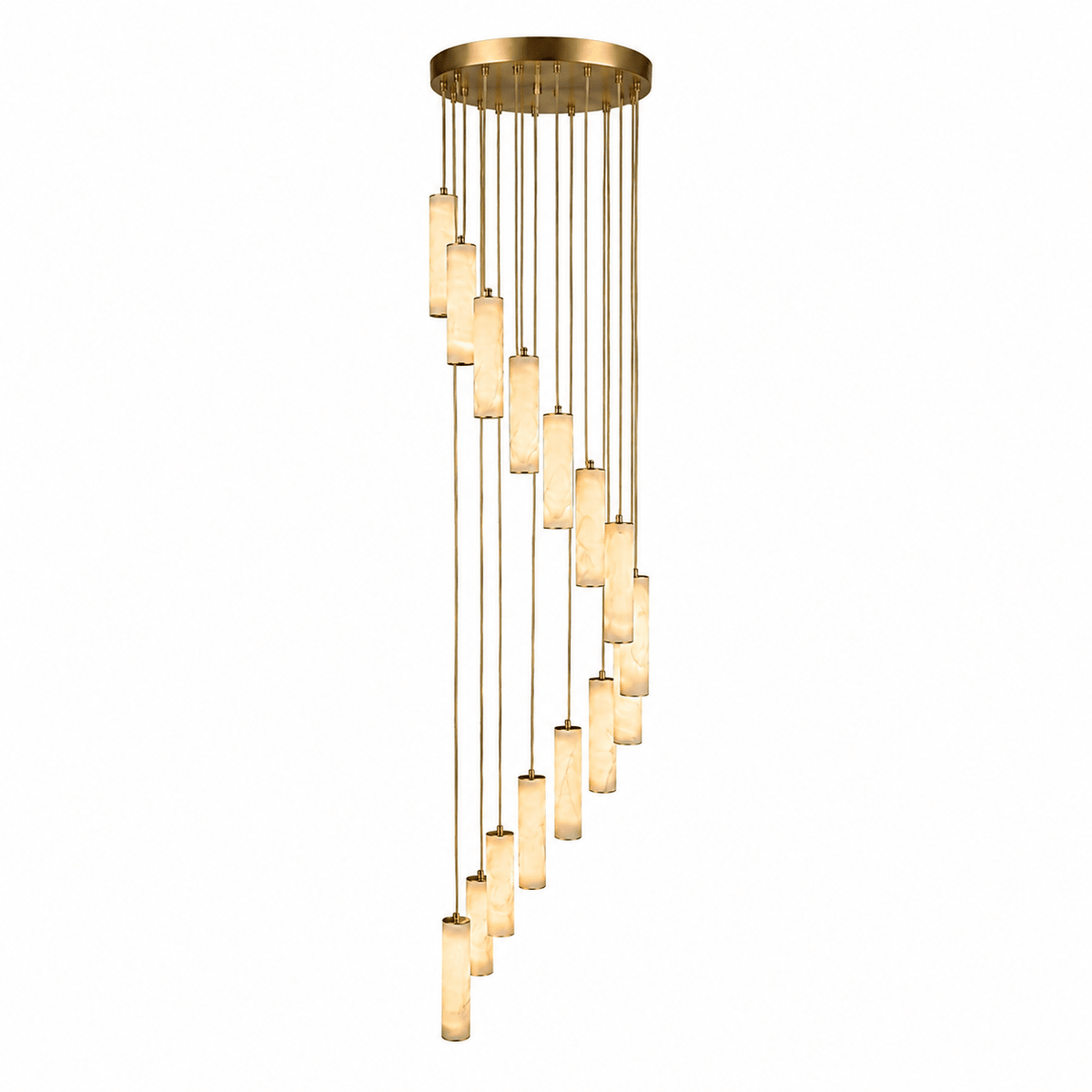 Column Alabaster Staircase Chandelier