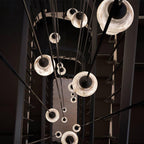 Faceted Alabaster Cluster Chandelier