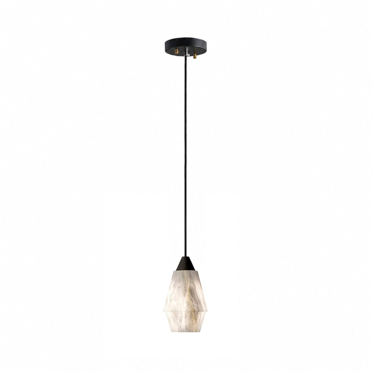 Faceted Alabaster Cluster Chandelier
