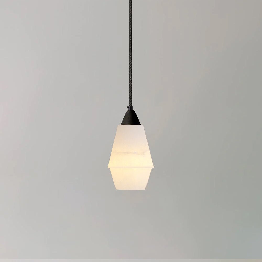 Faceted Alabaster Cluster Chandelier