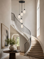 Faceted Alabaster Cluster Chandelier
