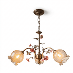 Antique Brass Rose Chandelier