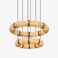 Alabaster Torus Ring Chandelier