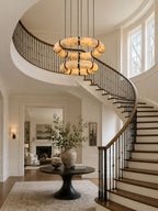 Alabaster Torus Ring Chandelier