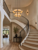 Alabaster Torus Ring Chandelier