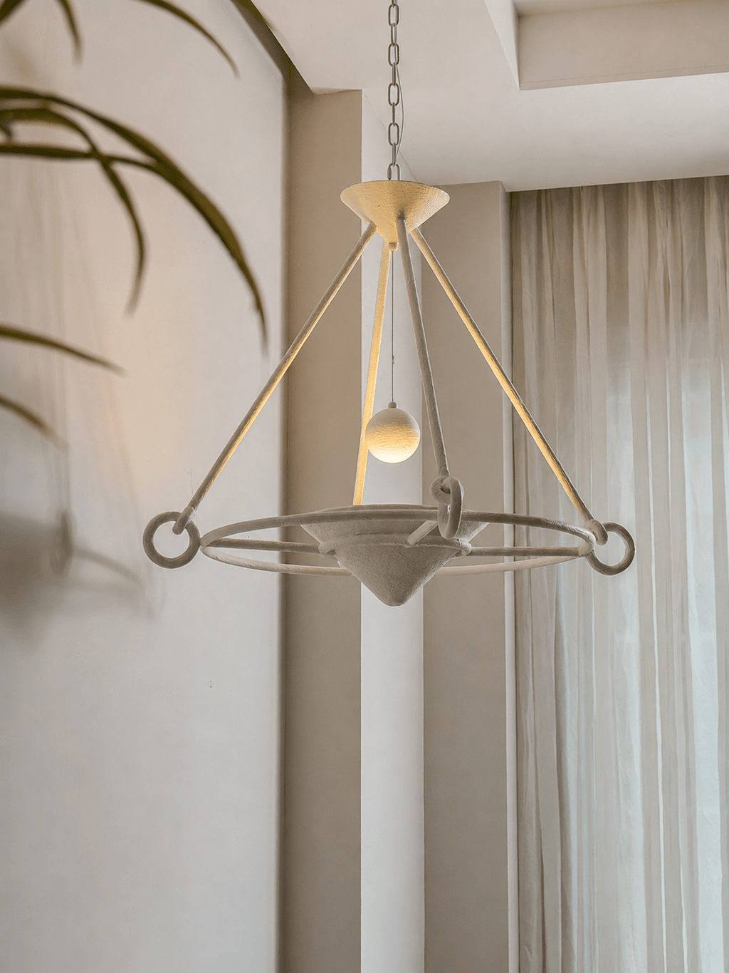 Sculptural Plaster Chandelier