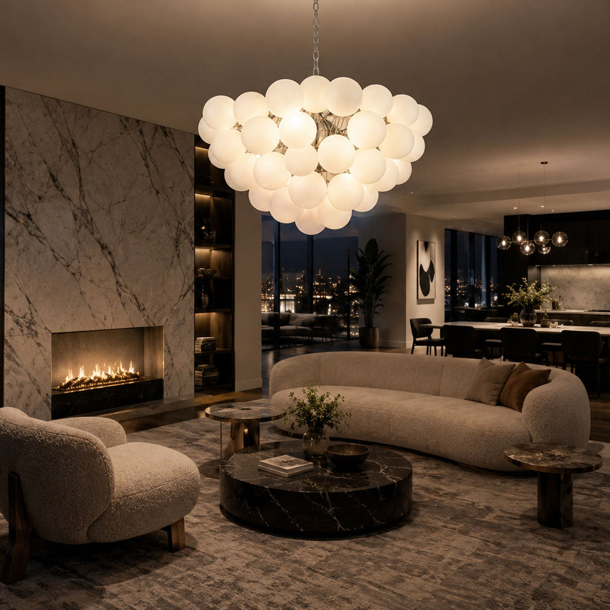 Glass Ball Bubble Chandelier