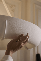 Plaster Drum Chandelier