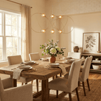 Amber Glass Orb Loop Chandelier