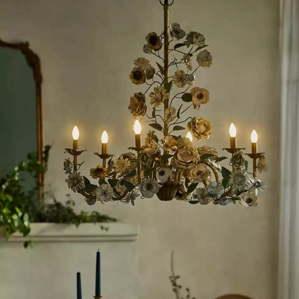 Vintage Floral Chandelier