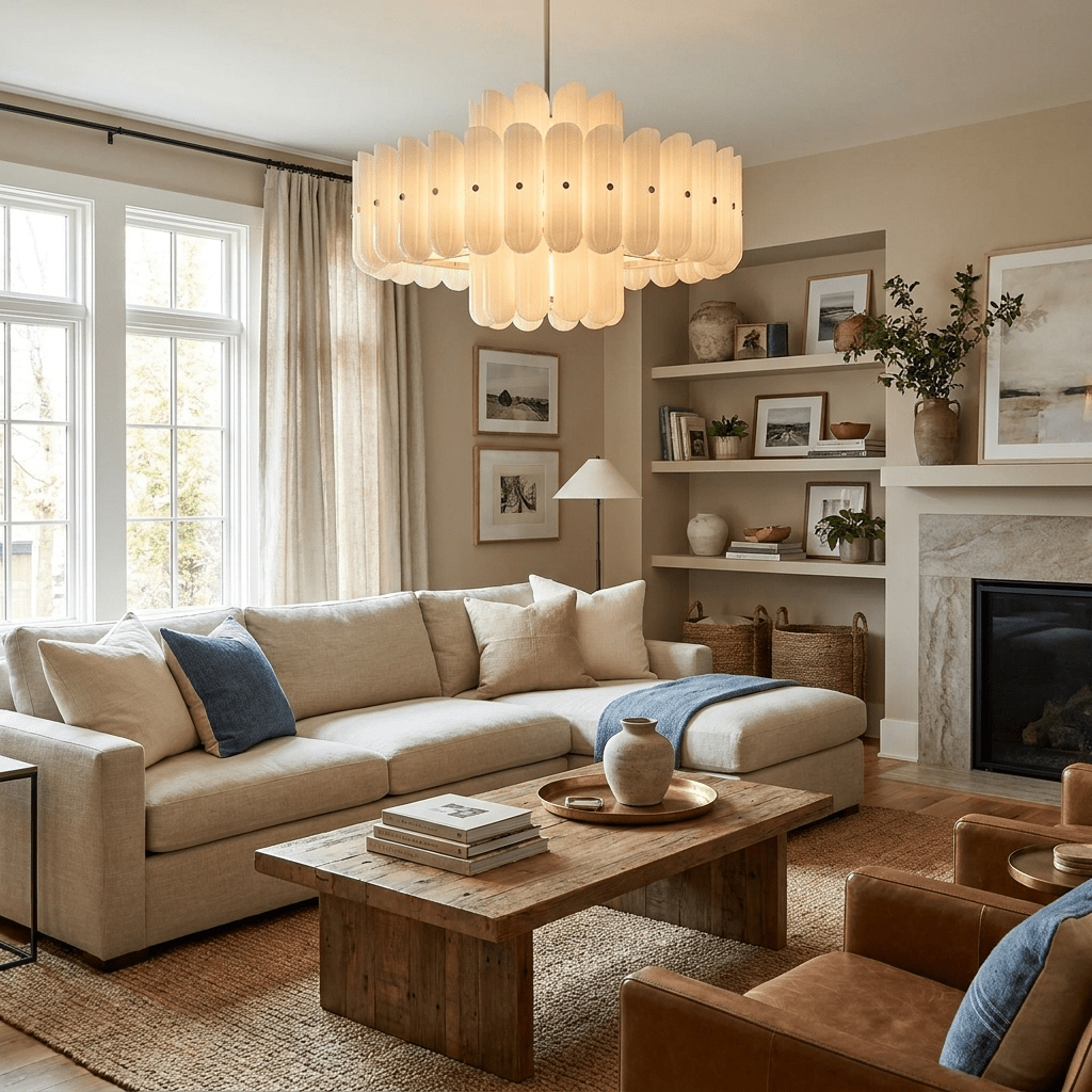 Seraphine Linear Fluted Glass Chandelier
