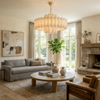 Seraphine Linear Fluted Glass Chandelier