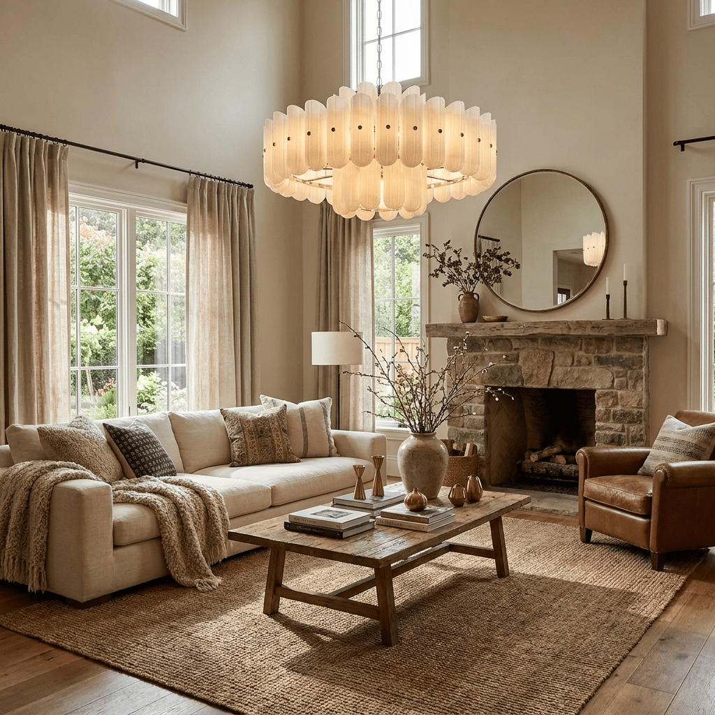 Seraphine Linear Fluted Glass Chandelier