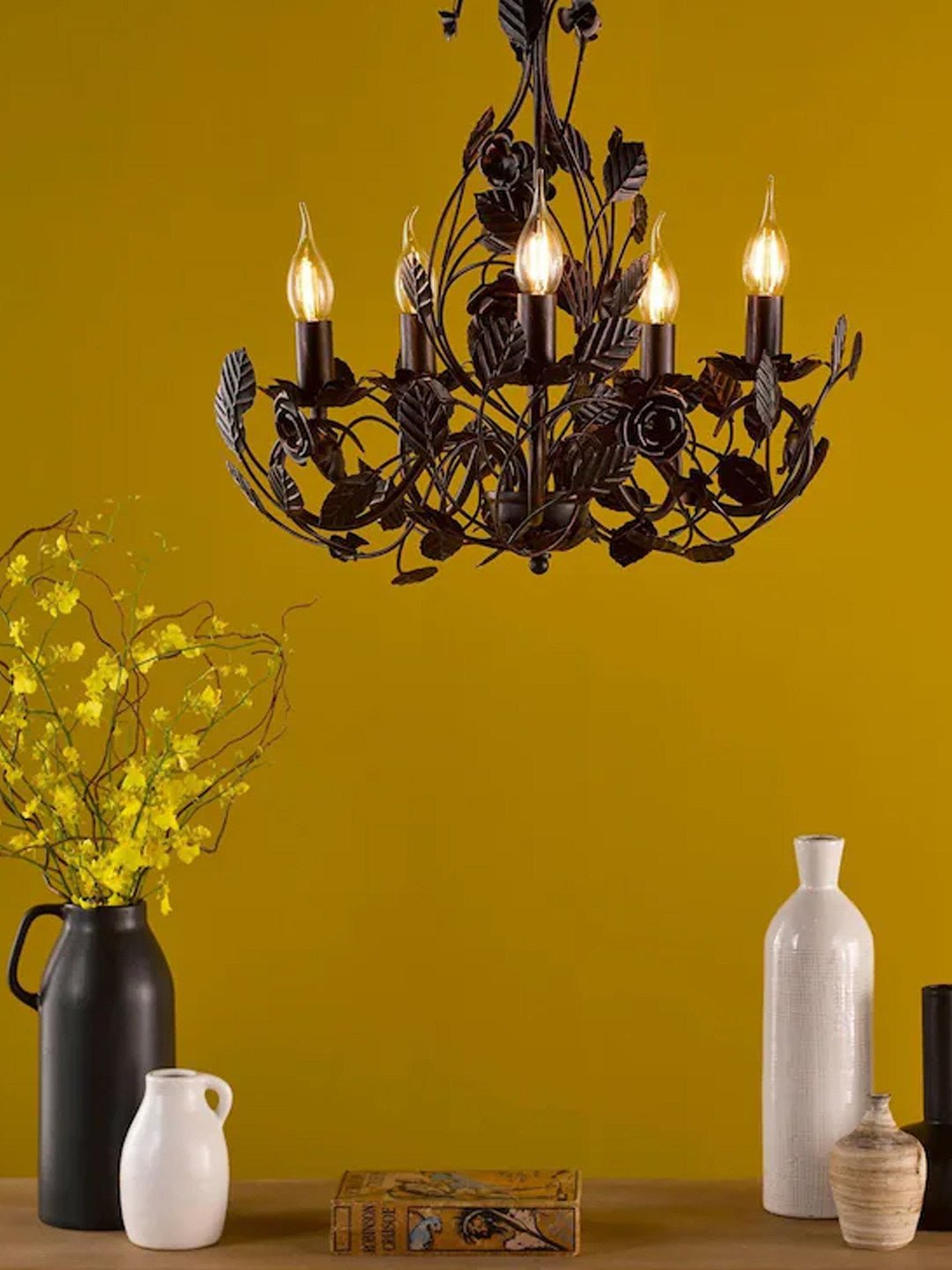 Rosaio Wrought Iron Chandelier