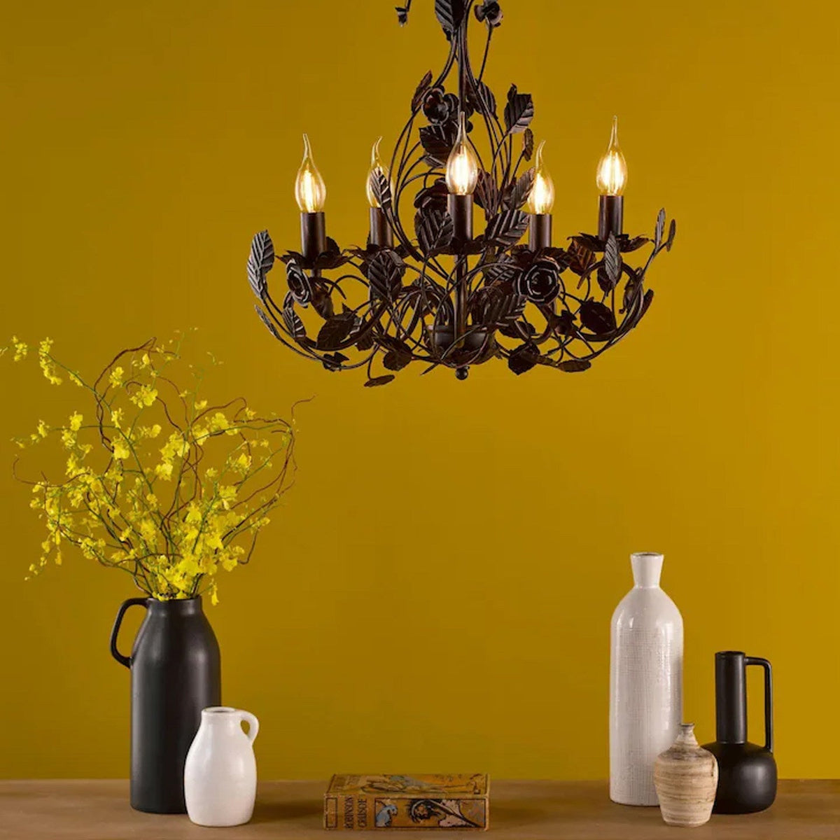 Rosaio Wrought Iron Chandelier