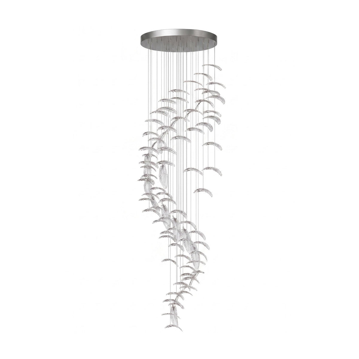 Glass Feathers Flying Chandelier