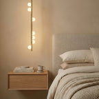 Brass Glass Drop Chandelier