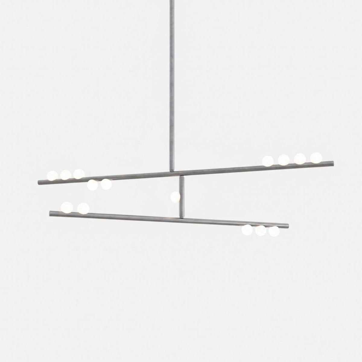 Brass Glass Drop Chandelier