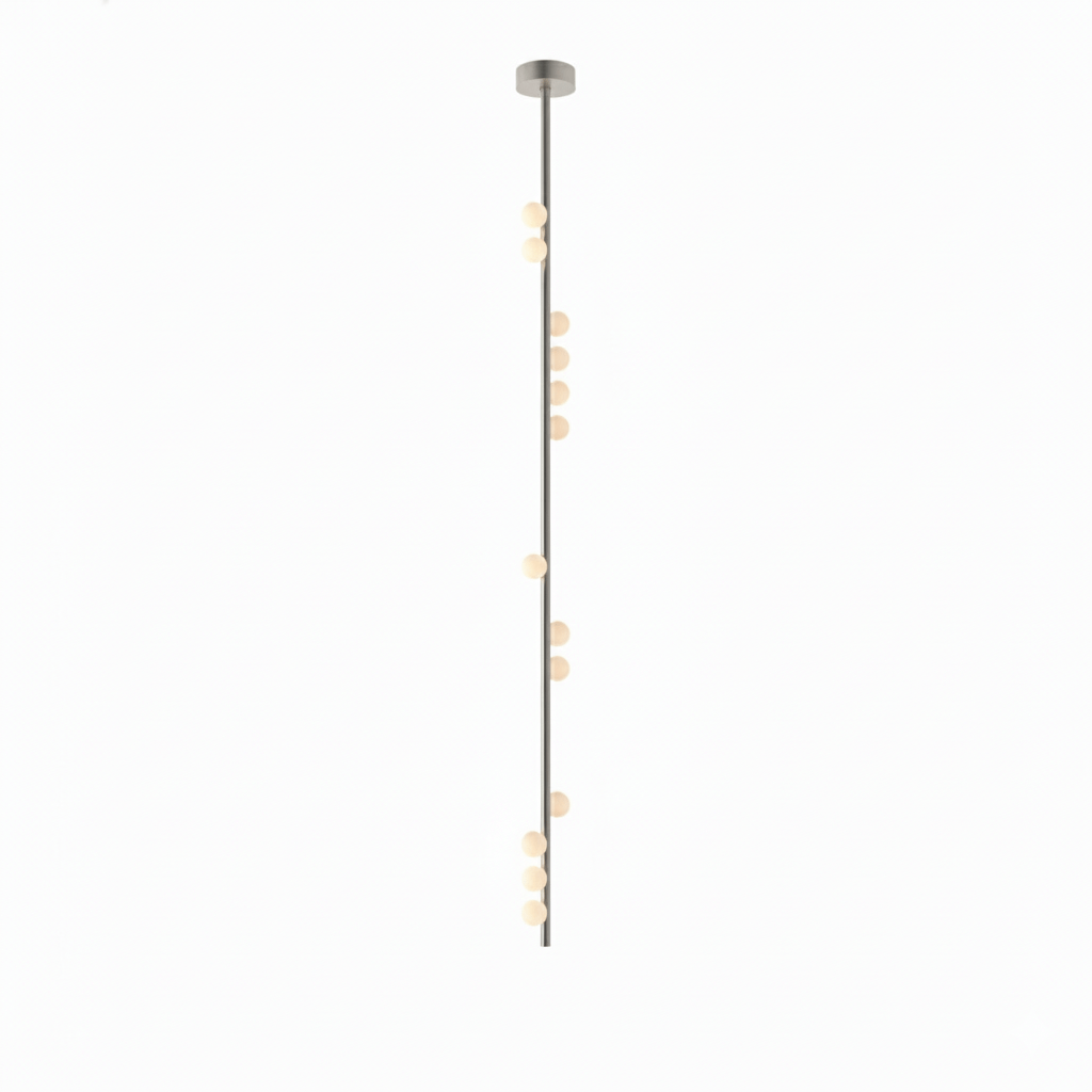 Brass Glass Drop Chandelier