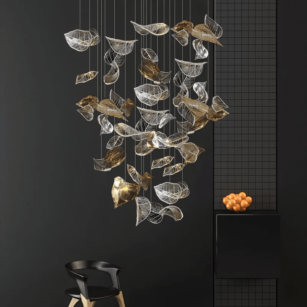 Windswept Leaf Chandelier
