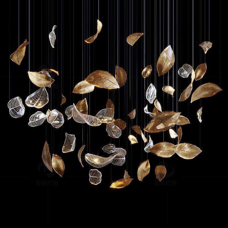 Windswept Leaf Chandelier