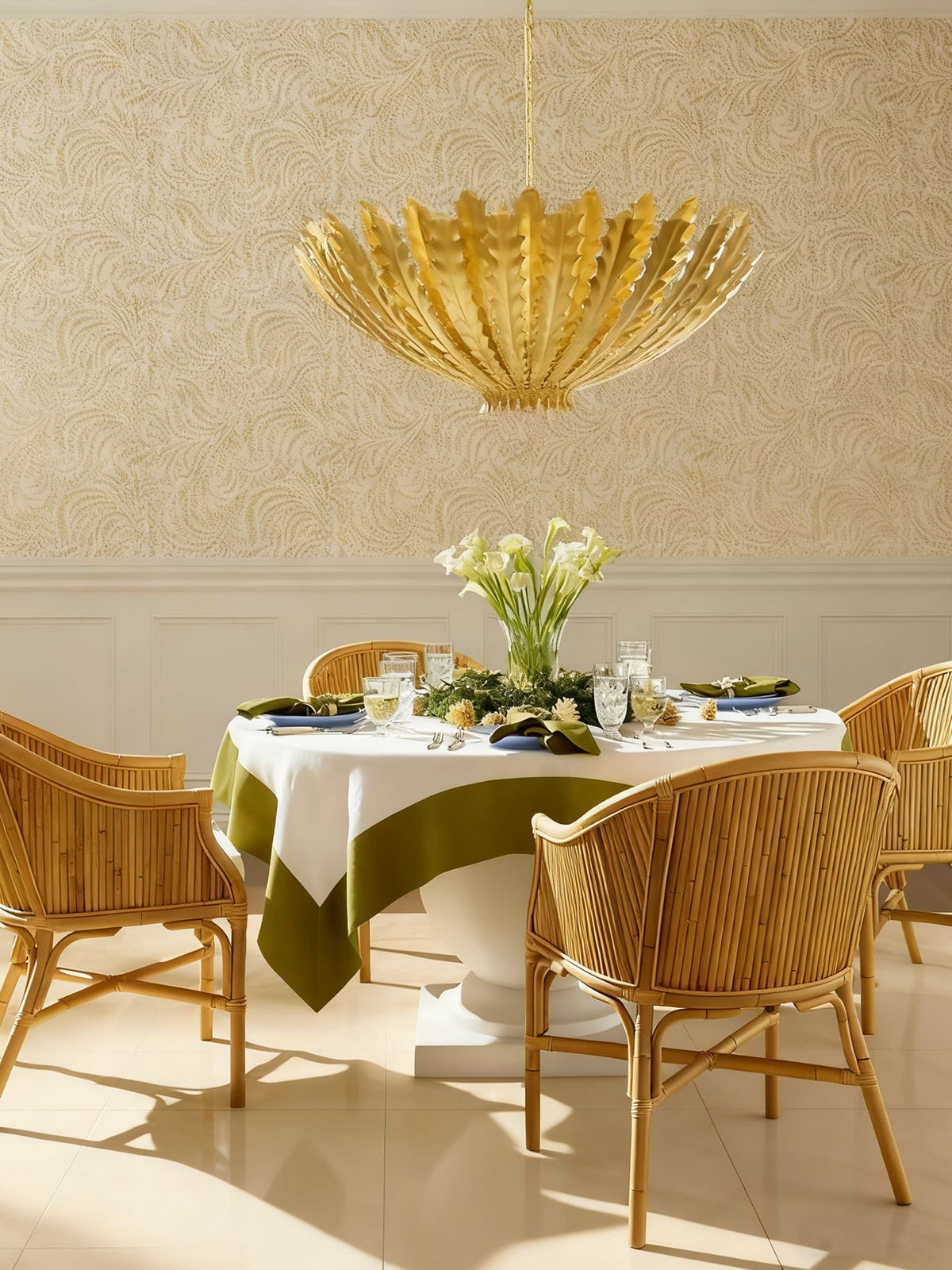 Gilded Acanthus Chandelier
