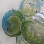 Verdant Bloom Glass Chandelier
