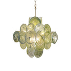 Verdant Bloom Glass Chandelier