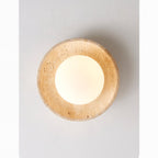 Lunaro Travertine Ceiling Lamp