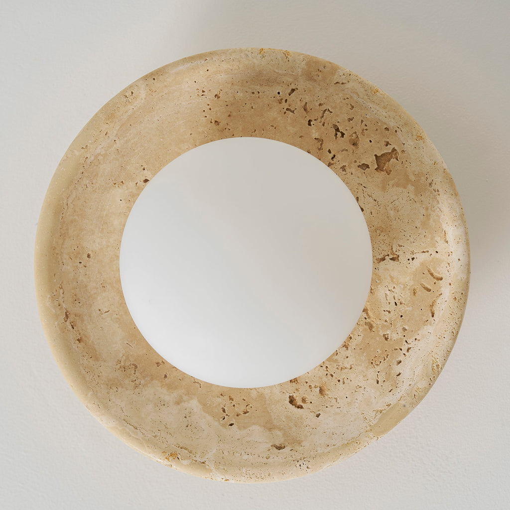 Lunaro Travertine Ceiling Lamp