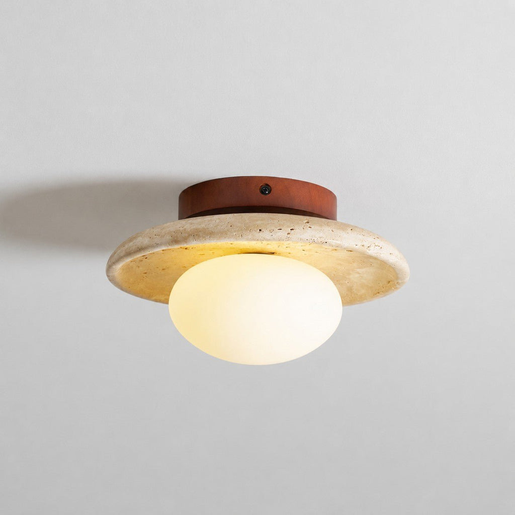 Lunaro Travertine Ceiling Lamp
