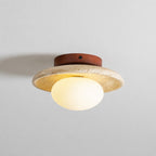 Lunaro Travertine Ceiling Lamp