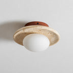 Lunaro Travertine Ceiling Lamp