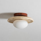 Lunaro Travertine Ceiling Lamp