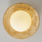 Lunaro Travertine Ceiling Lamp