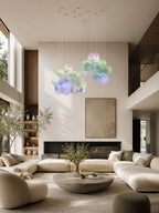 Clouds Iridescent Disc Chandelier