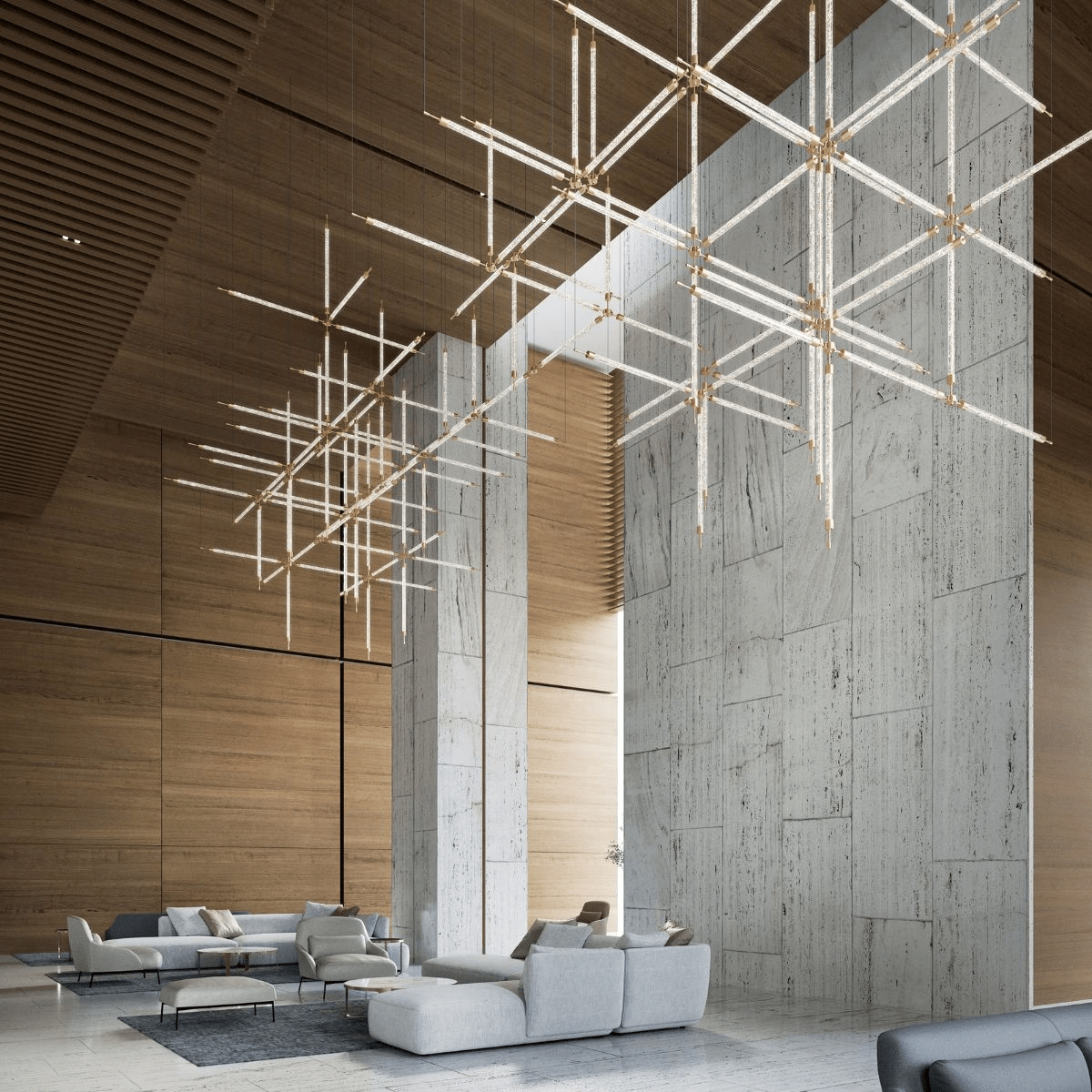 Crystal Grid Customize Chandelier