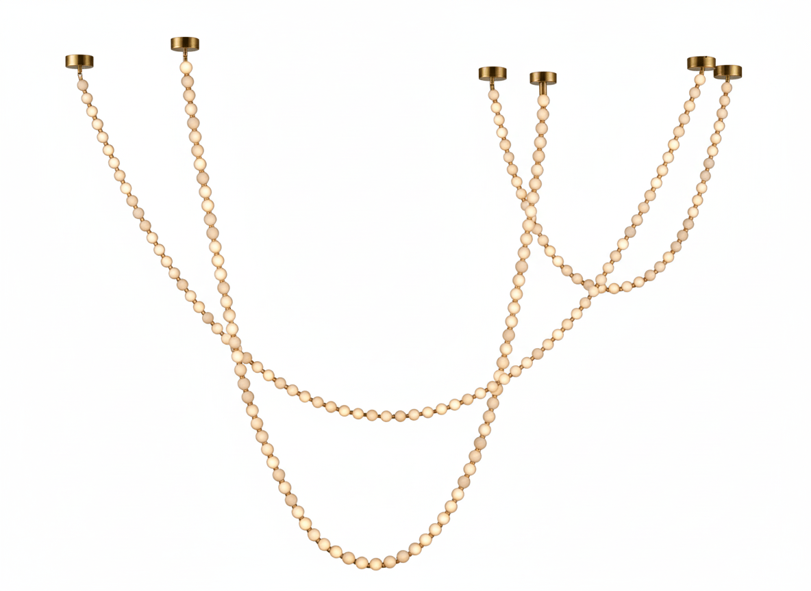 Alabaster Pearl Necklace Chandelier