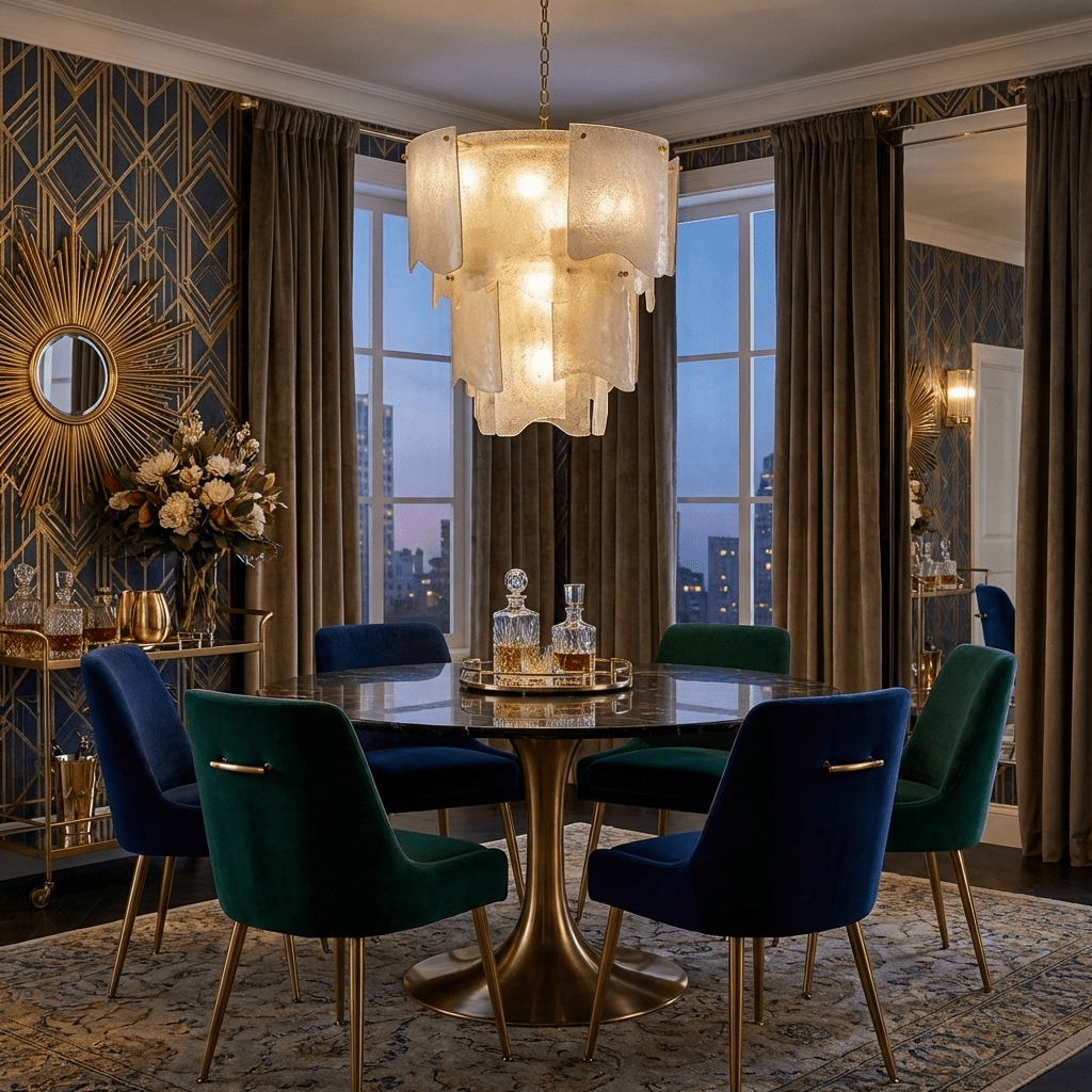 Liora Melted Glass Chandelier