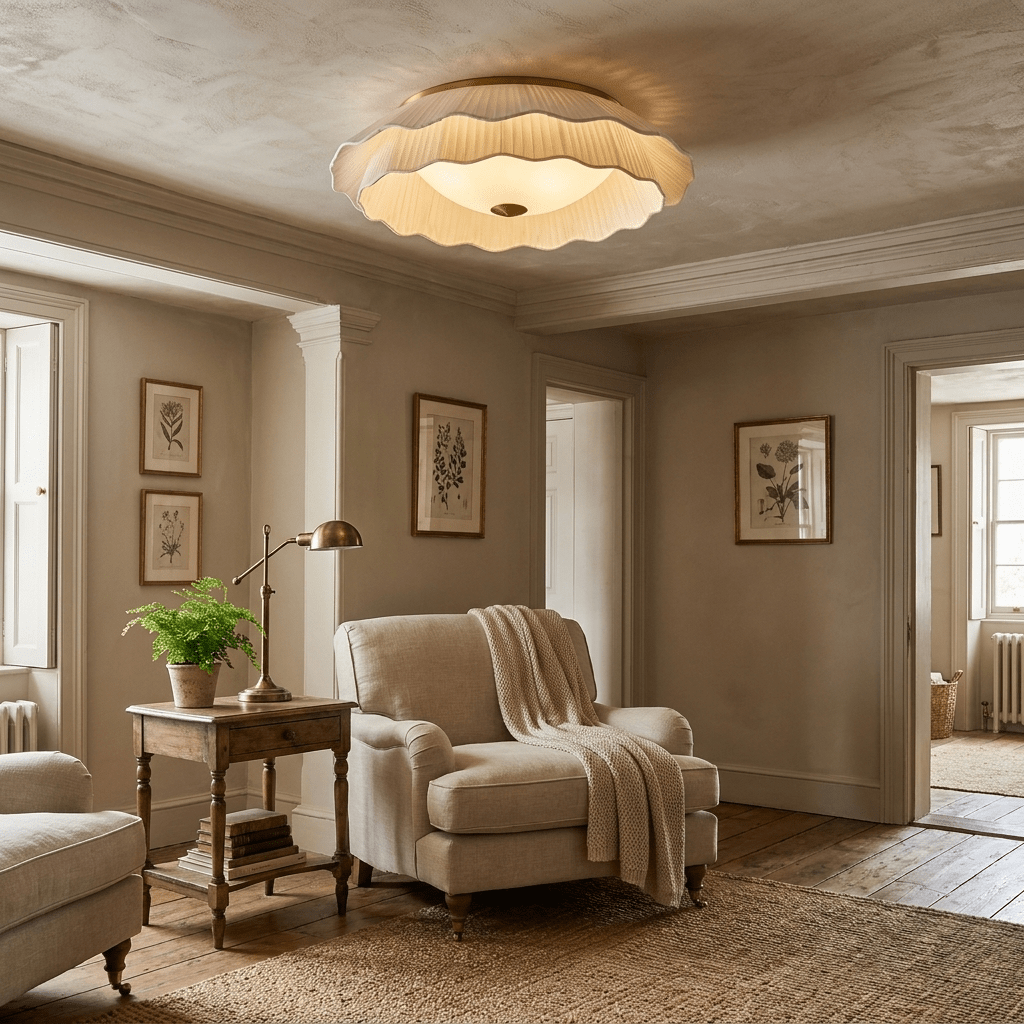 Belle Epoque Pleated Ceiling Light