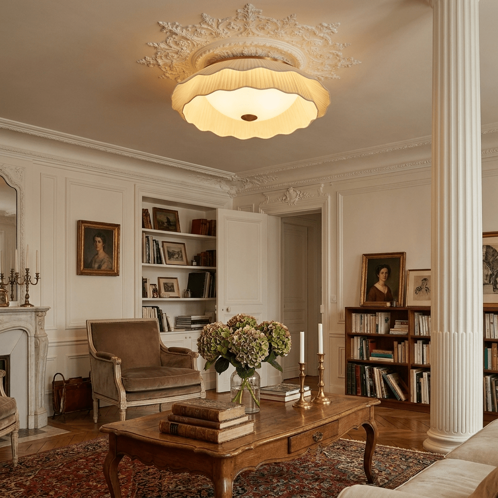 Belle Epoque Pleated Ceiling Light