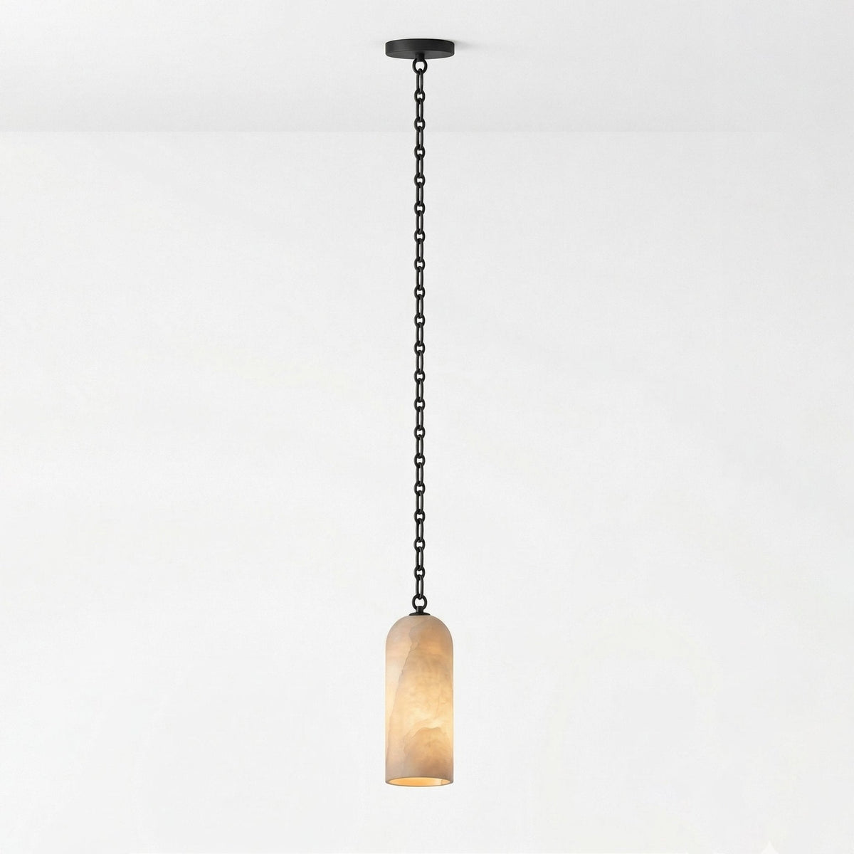 Cascading Chain Capsule Chandelier