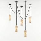 Cascading Chain Capsule Chandelier