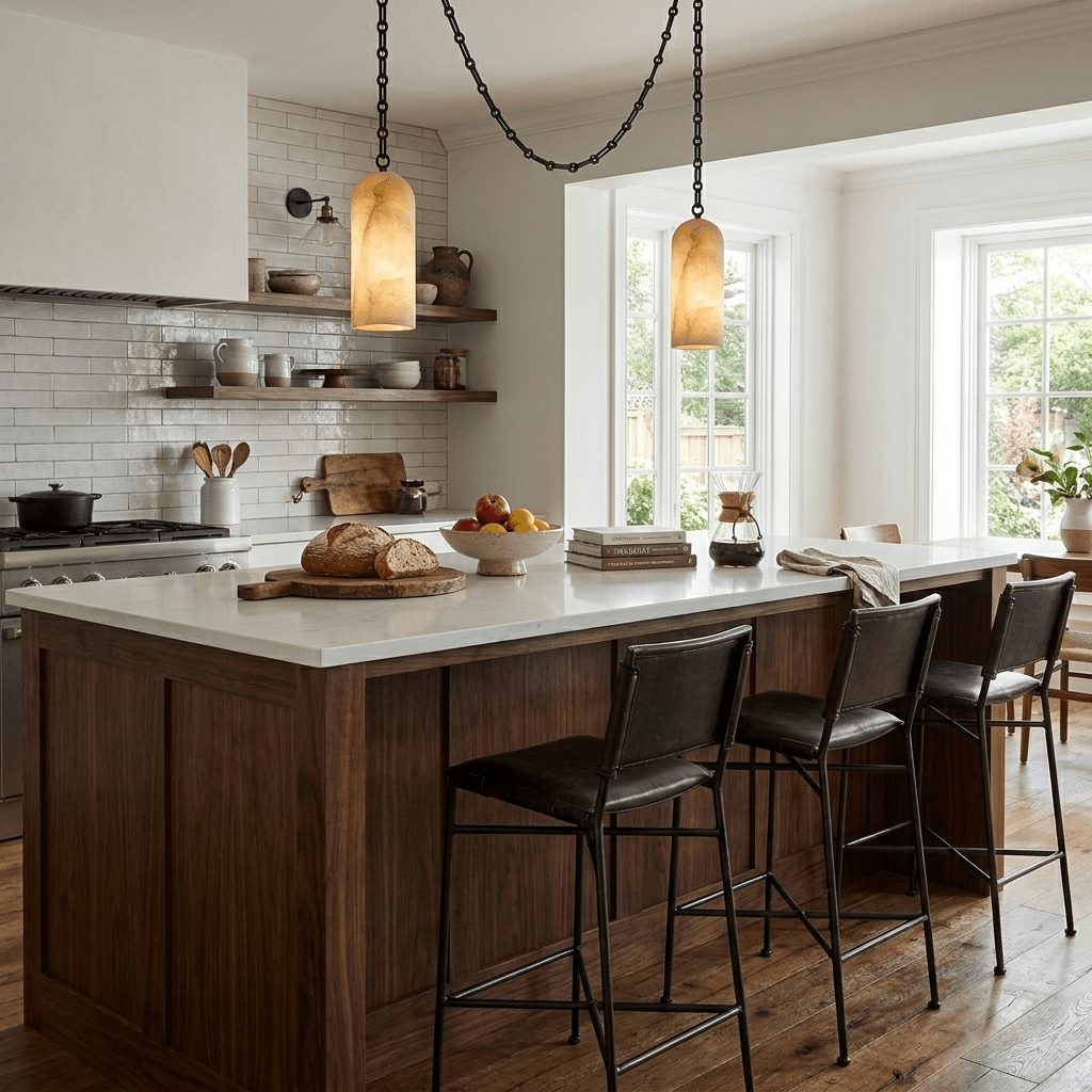Cascading Chain Capsule Chandelier