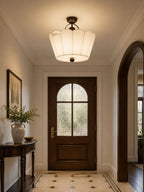 Flora Pleated Fabric Semi-Flush Mount