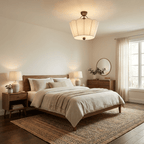 Flora Pleated Fabric Semi-Flush Mount
