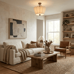 Flora Pleated Fabric Semi-Flush Mount