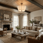 Flora Pleated Fabric Semi-Flush Mount