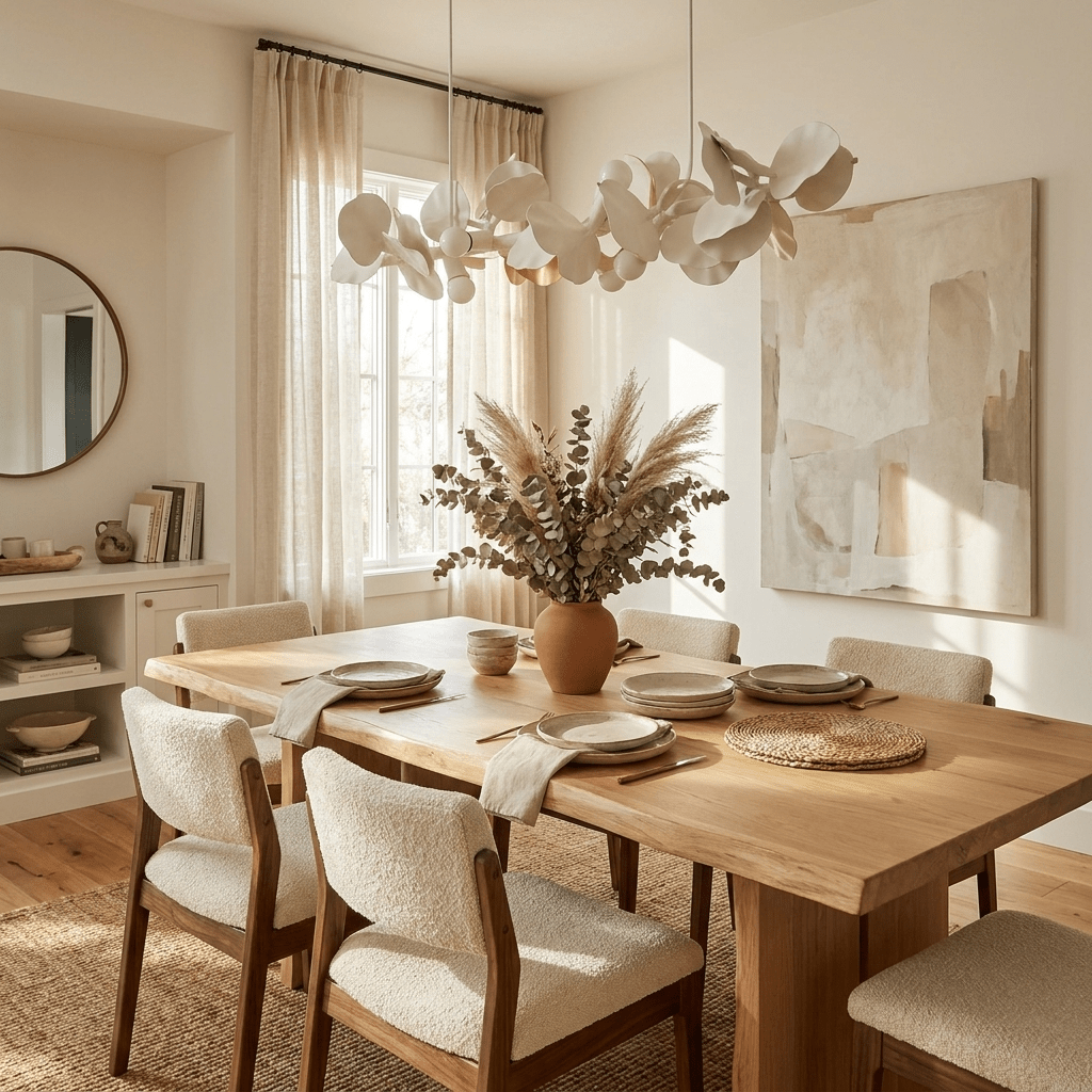 Blossom Branch Plaster Dining Chandelier